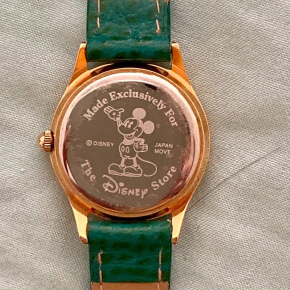 Vintage Disney Tinker Bell Women's Green Leather Buckle Band Watch - Picture 5 of 5
